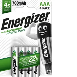 Energizer 4 Piles AAA LR3 rechargeables accu Power Plus