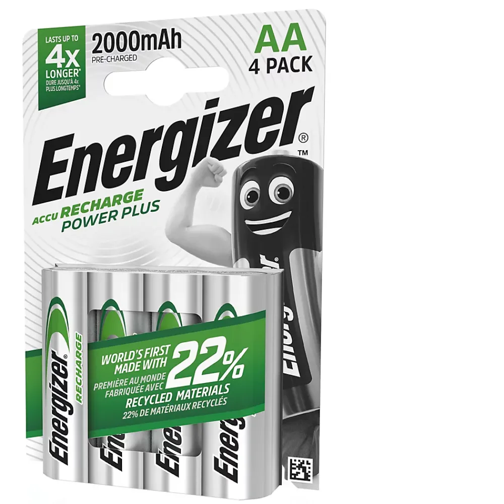 Energizer 4 Piles AA LR6 rechargeables accu Power Plus