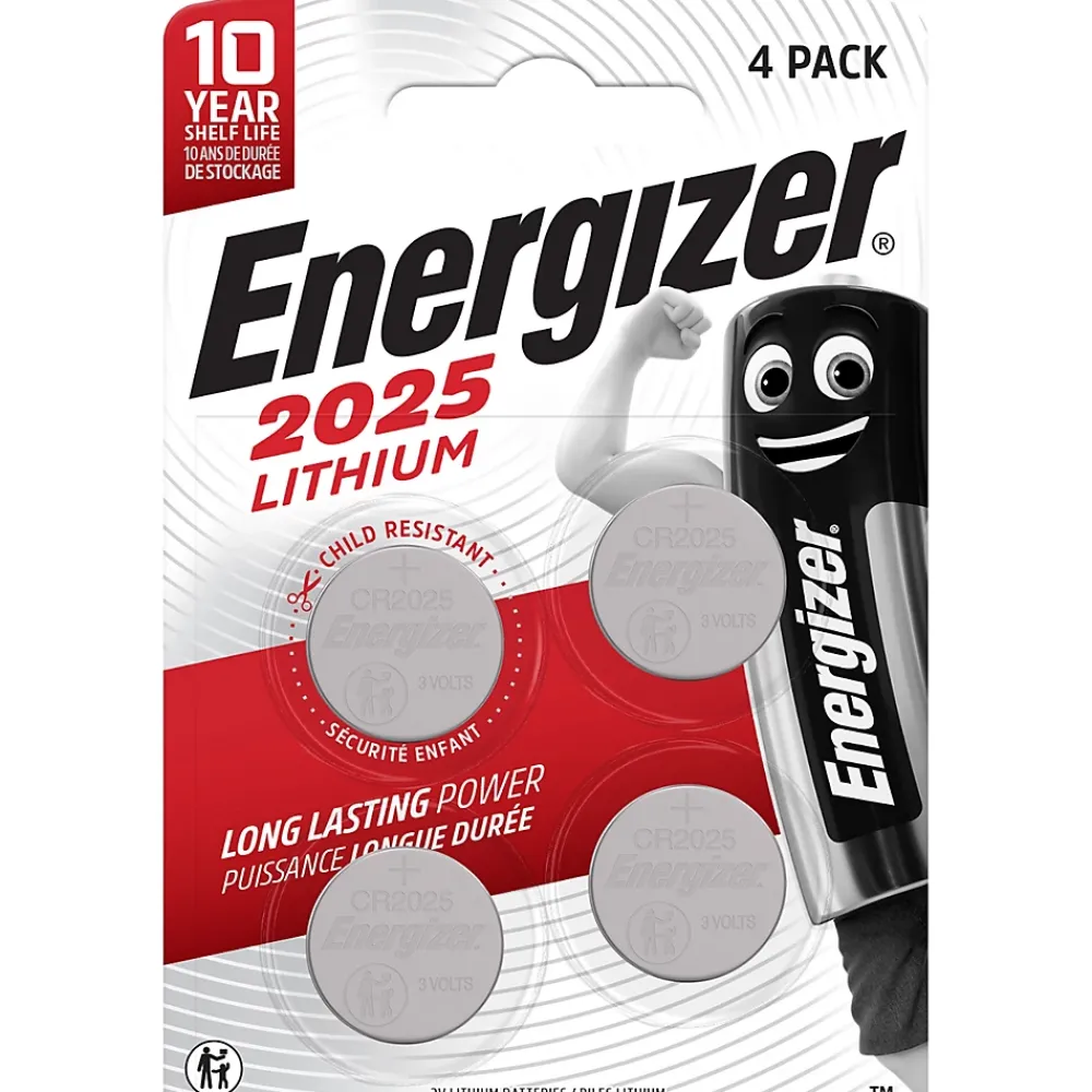 Energizer 4 Piles bouton au lithium 2025 3V