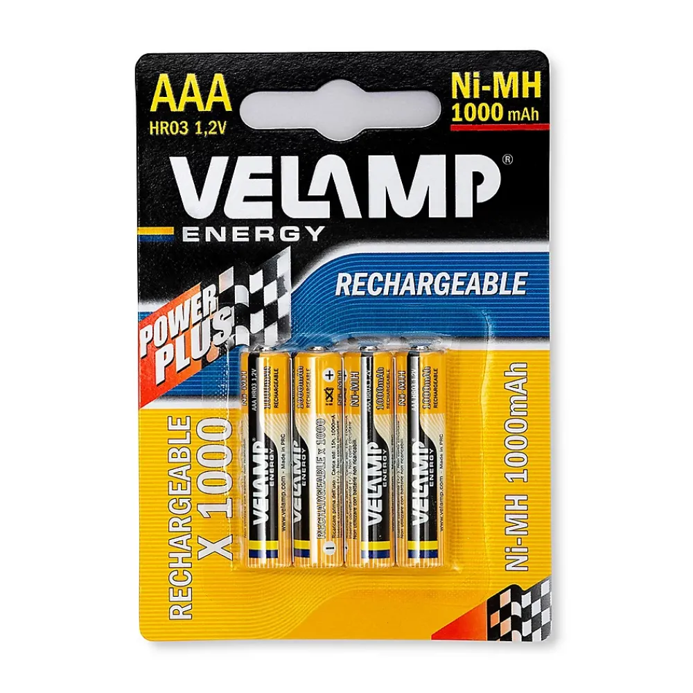 Velamp 4 piles rechargeables ni-mh aaa1000 mAh