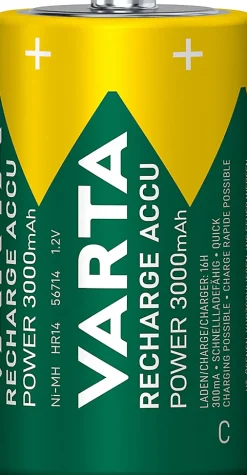 Varta 2 Piles rechargeables Ni-MH C (HR14)