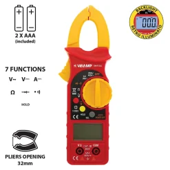 Velamp Pince ampèremétrique 7 fonctions. Ecran rétroéclairé
