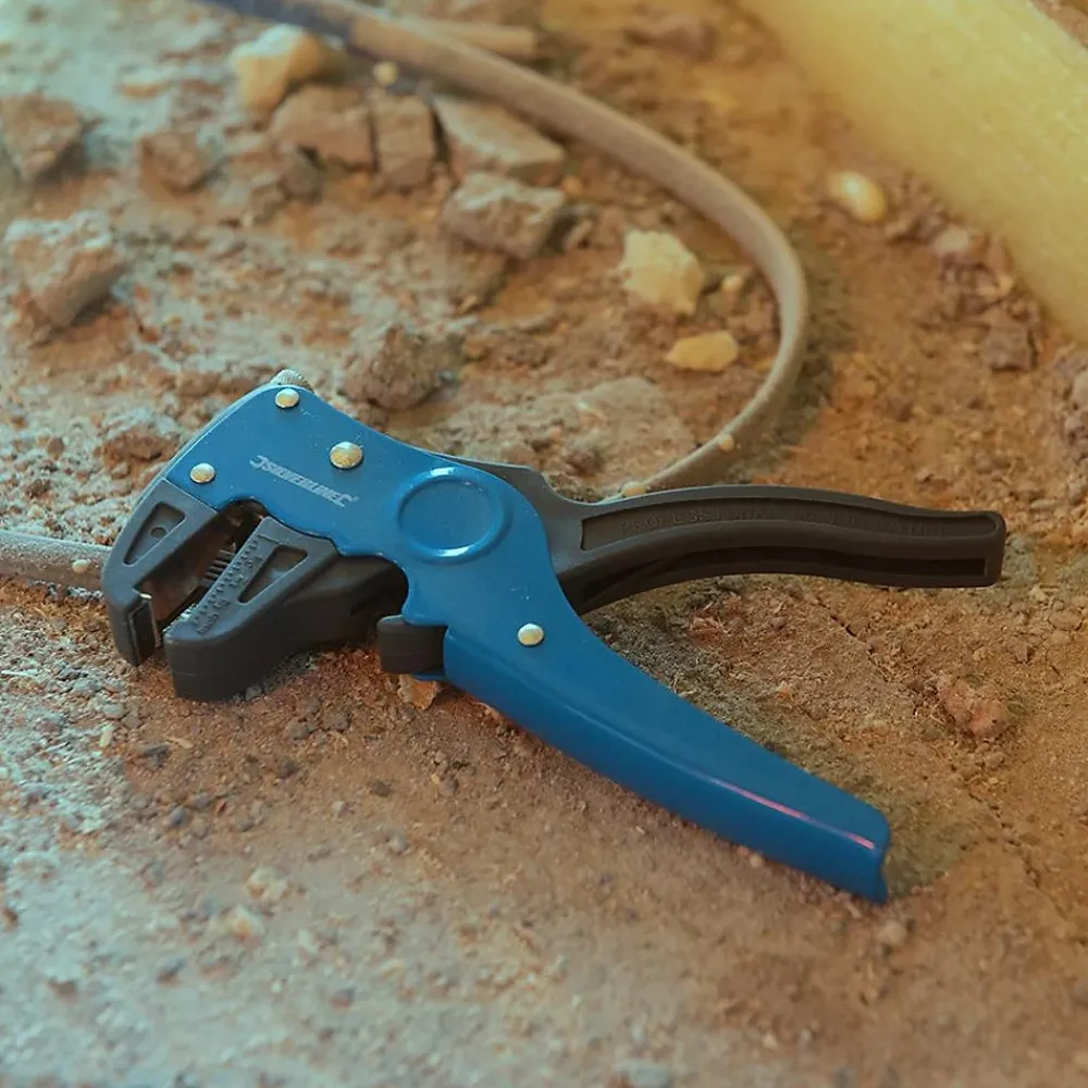 Silverline Pince À Dénuder-Pince à Dénuder Ajustable 2-en-1 170 mm - Outil Pratique pour Électriciens - Précision et Efficacité -