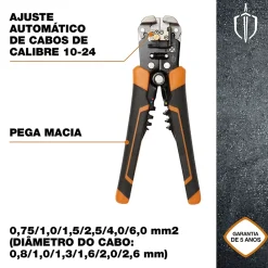 Magnusson Pince à dénuder à cliquet pour câbles section 0,2 à 6 mm²