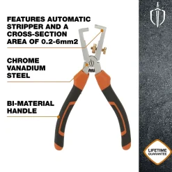 Magnusson Pince à dénuder 160mm Noir et orange