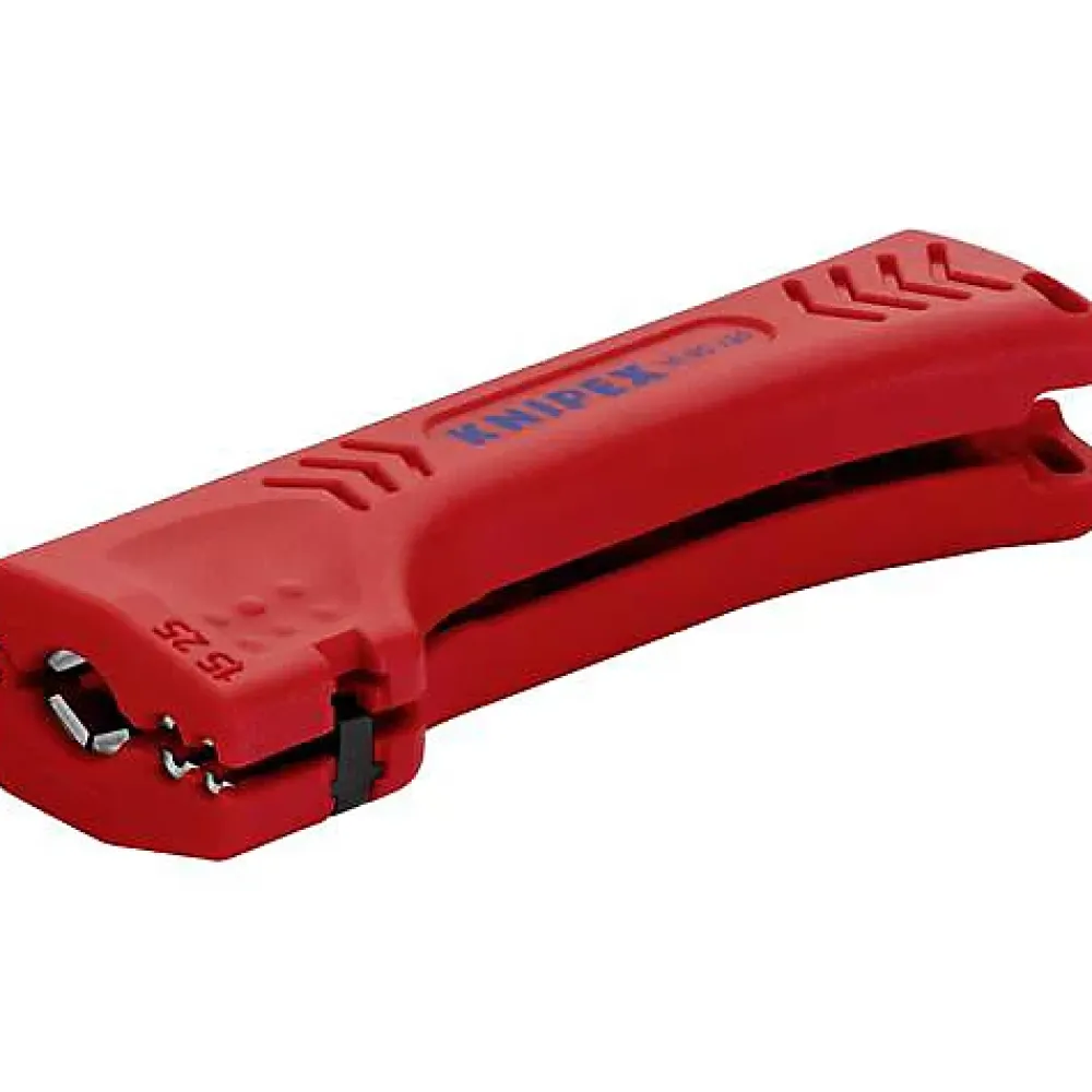 D44 Pince À Dénuder-Pince à dénuder universelle 446, 130 mm, pour câbles ronds et environnements humides : butée réglable, ambidextre et anti-chute.