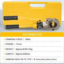 Teeno Pince à Sertir Multicouche 100kn, Pour Raccords sur Tubes: TH16, TH20, TH26, TH32