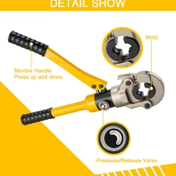 Teeno Pince à Sertir Multicouche (100kn), Pour Raccords sur Tubes: V12, V15, V18, V22, V28