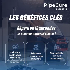 Pipecure Ébavureur Et Évaseur-Presscare, Kit de 2 Diametres Alesoirs PVC pour Piscinistes en Aluminium Anodise, Lame en carbure disponible