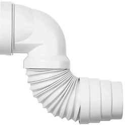 Wirquin Pipe WC flexible coudée extensible 230 à 390 mm