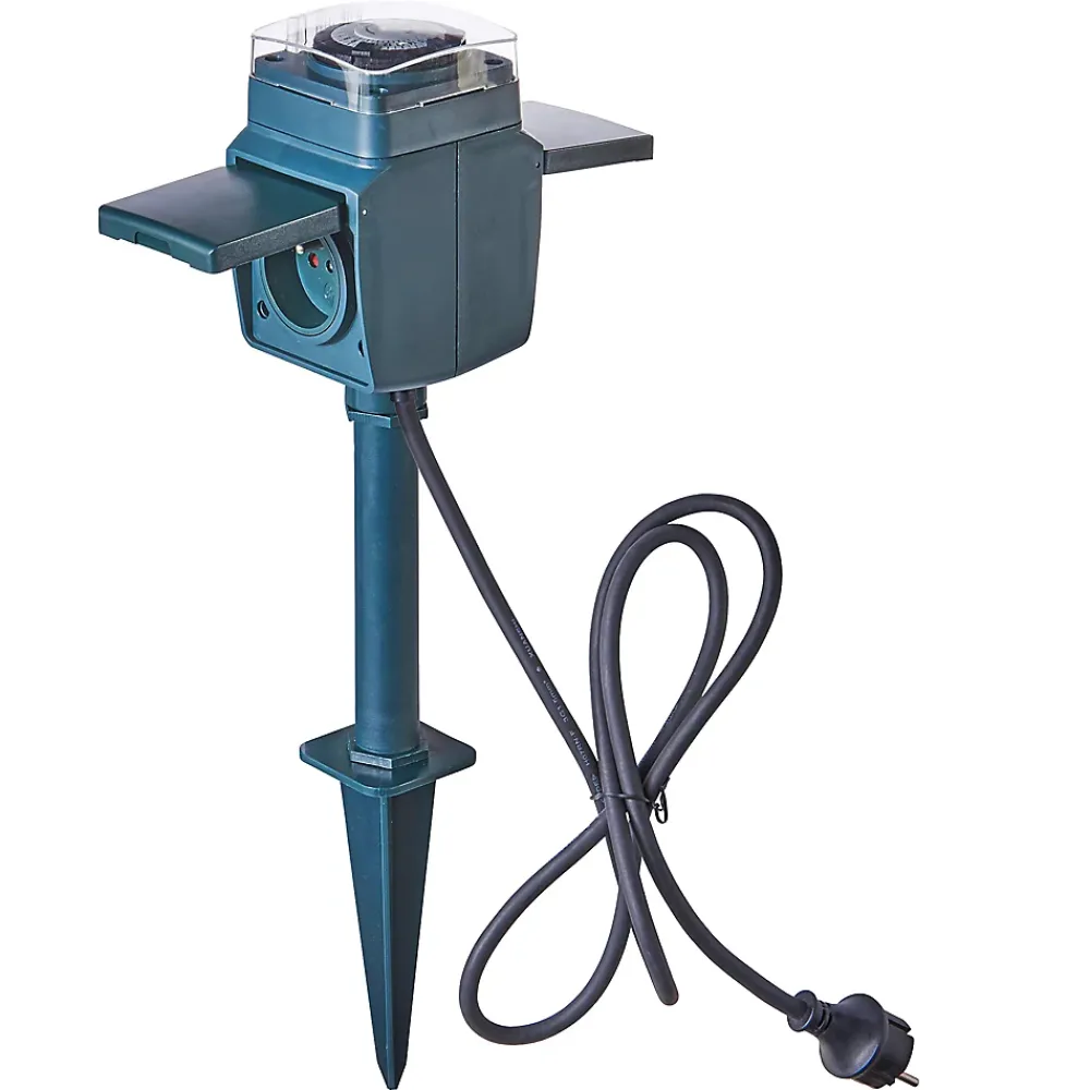 LAP Prise Programmable-Piquet de jardin 2 prises programmables