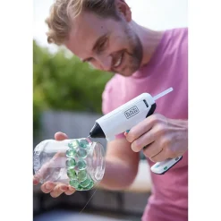 Black+Decker Pistolet À Colle-Pistolet À Colle Sans Fil 3,6V - BCGL115-XJ - Avec 20 Sticks De Colle