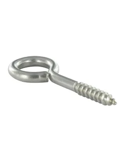 Vis Express Piton Bois 5X40 Filetée sur 24 Longueur total 64 Oeil 14 Inox A2 - 10 pièces