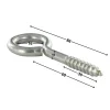 Vis Express Piton À Visser-Piton Bois 5X60 Filetée sur 30 Longueur total 86 Oeil 16 Inox A2 - 1 pièce