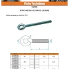 Vis Express Piton Métaux M8X30 Diamètre Oeil 10 à 12 Acier zingué - 10 pièces