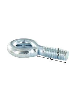 Vis Express Piton À Visser-Piton Métaux M6X30 Diamètre Oeil 10 Acier zingué - 30 pièces
