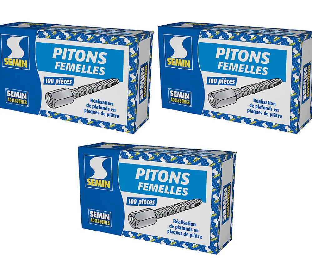 Semin Pitons Femelles , Boite de 100 (lot de 3)