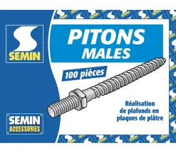 Semin Piton À Visser-Pitons Mâles , Boite de 100 (lot de 2)