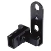 Diall Charnière D'Ameublement-2 pivots pour porte en verre Métal noir l.36 x H.16 mm
