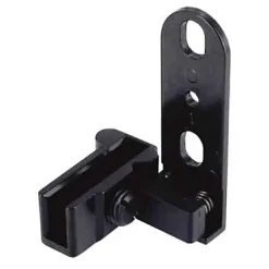 Diall Charnière D'Ameublement-2 pivots pour porte en verre Métal noir l.36 x H.16 mm