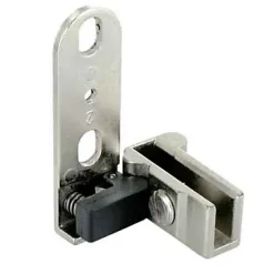 Diall 2 pivots pour porte verre Métal nickelé l.36 x H.16mm