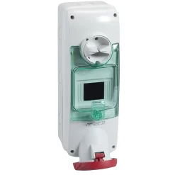 Schneider Electric Pkb63q535 Schneider Pratika - Socle De Prise 63a à Vis - Saillie - 3p+n+t - 380-415v Ip67 - Rail Din