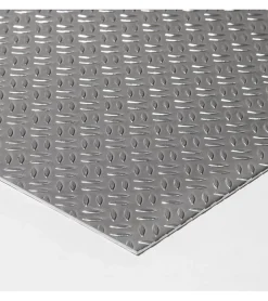 Alucouleur Plaque Aluminium Grain de riz, ép. 1/2mm, Hauteur 25cm x Largeur 80cm