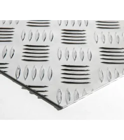 Alucouleur Plaque Aluminium Strié, ép. 2/3mm, Hauteur 30cm x Largeur 60cm