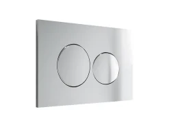 Vente-unique Mécanisme De Chasse D'Eau-Plaque de commande pour WC avec double touche - Chrome - OPULUS