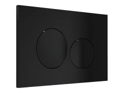 Vente-unique Mécanisme De Chasse D'Eau-Plaque de commande pour WC avec double touche - Noir - OPULUS