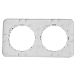 Jacobsen Plaque De Finition Pour Interrupteur Et Prise À Composer-Plaque de finition double Espen verre blanc à assembler