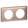 Legrand Plaque De Finition Pour Interrupteur Et Prise À Composer-Plaque de finition double Céliane Métal Copper