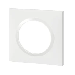 Legrand Plaque de finition 1 poste Dooxie 6 009 01 coloris blanc l.87 x P.10 x H.87 mm