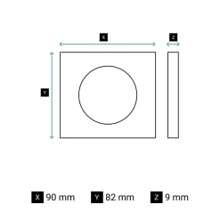 Legrand Plaque de finition 1 poste Céliane CP0621 coloris blanc relief l.90 x P.9 x H.82 mm