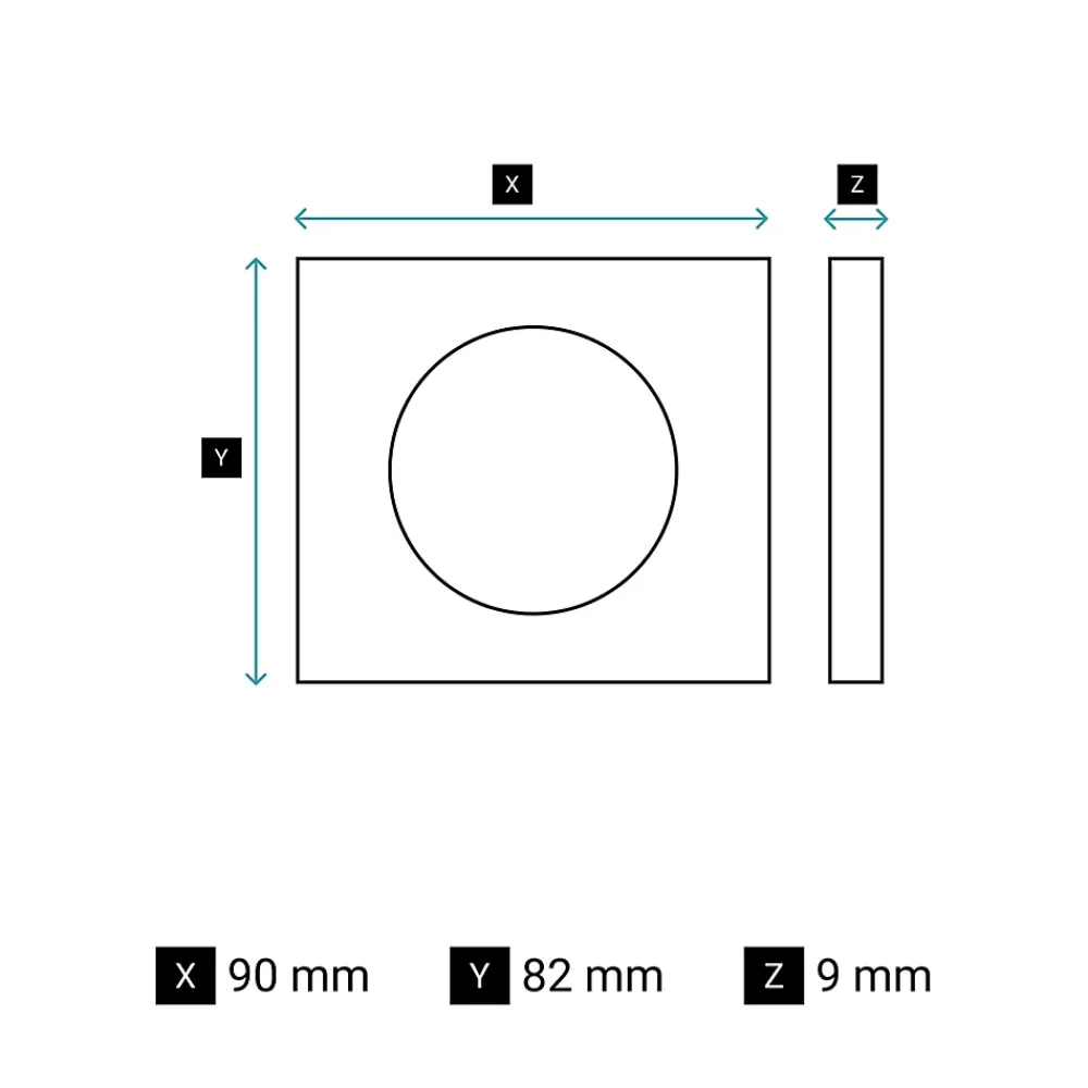 Legrand Plaque de finition 1 poste Céliane CP0621 coloris blanc relief l.90 x P.9 x H.82 mm