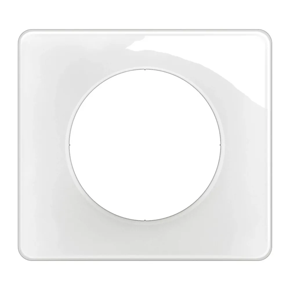 Legrand Plaque De Finition Pour Interrupteur Et Prise À Composer-Plaque de finition 1 poste Céliane CP0021 coloris blanc émaillé l.90 x P.9 x H.82 mm