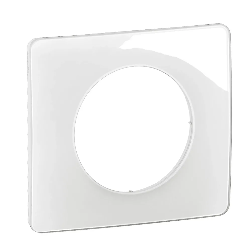 Legrand Plaque De Finition Pour Interrupteur Et Prise À Composer-Plaque de finition 1 poste Céliane CP0021 coloris blanc émaillé l.90 x P.9 x H.82 mm