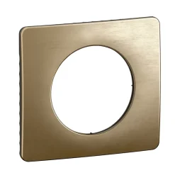 Legrand Plaque De Finition Pour Interrupteur Et Prise À Composer-Plaque de finition 1 poste Céliane CP1621 coloris bronze satiné l.90 x P.9 x H.82 mm