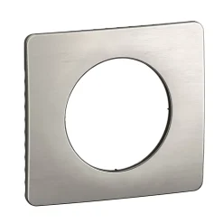 Legrand Plaque de finition 1 poste Céliane CP1721 coloris aluminium satiné l.90 x P.9 x H.82 mm