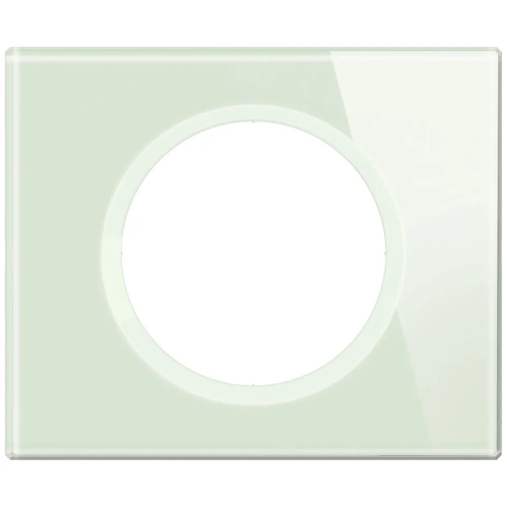 Legrand Plaque de finition 1 poste Céliane CP2001 coloris verre opale blanc l.101 x P.11 x H.84 mm
