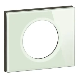 Legrand Plaque de finition 1 poste Céliane CP2001 coloris verre opale blanc l.101 x P.11 x H.84 mm