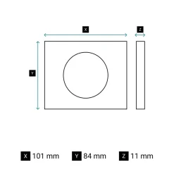 Legrand Plaque de finition 1 poste Céliane CP2001 coloris verre opale blanc l.101 x P.11 x H.84 mm