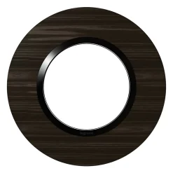 Legrand Plaque de finition 1 poste Dooxie 6 009 79 coloris bois ébène avec bague noire brillante l.100 x P.10 x H.100 mm