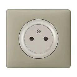 Legrand Plaque De Finition Pour Interrupteur Et Prise À Composer-Plaque de finition 1 poste Céliane 0 988 44 coloris poudré argile l.90 x P.8,5 x H.82 mm