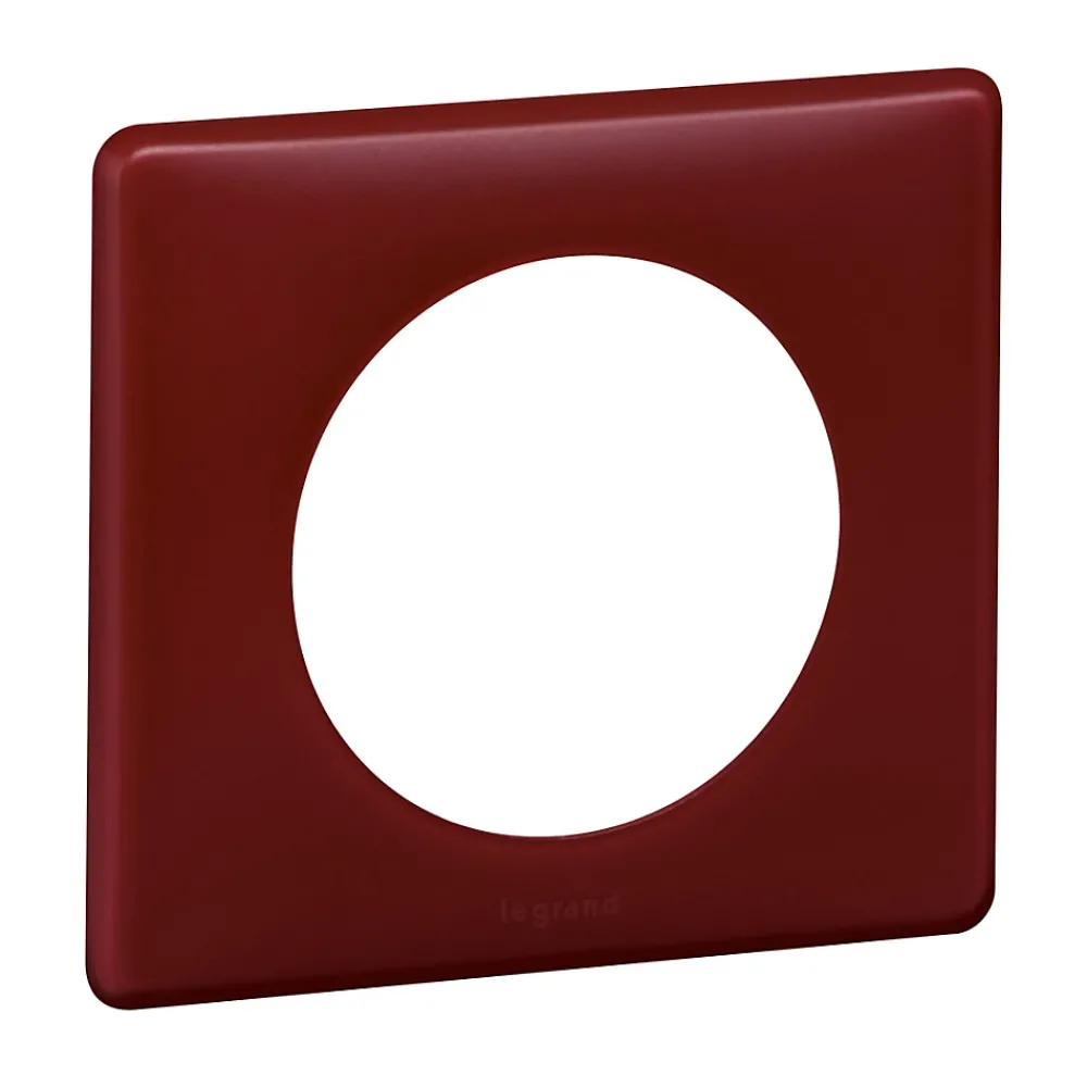 Legrand Plaque de finition 1 poste Céliane 0 988 32 coloris poudré bordeaux l.90 x P.8,5 x H.82 mm