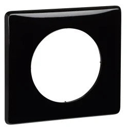 Legrand Plaque de finition 1 poste Céliane 0 988 26 coloris laqué noir l.90 x P.8,5 x H.82 mm