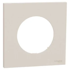 Schneider Electric Plaque de finition 1 poste - Odace - S902702 - Schneider - Beige sable