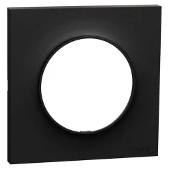 Schneider Electric Plaque De Finition Pour Interrupteur Et Prise À Composer-Plaque de finition 1 poste - Odace Origine - S949702 - Schneider - Noir