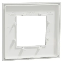 Schneider Electric Plaque De Finition Pour Interrupteur Et Prise À Composer-Plaque de finition 1 poste Unica Déco Essentielle NU600218 coloris blanc l.88,6 x P.10,25 x H.85 mm