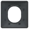 Schneider Electric Plaque de finition 1 poste Ovalis S340702G coloris anthracite avec liseré argent chromé l.87 x P.10 x H.87 mm